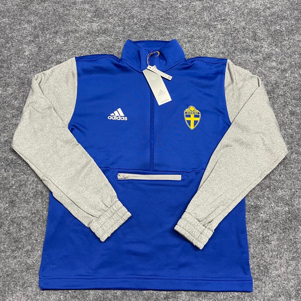 Sweden Training Top Mens Medium Blue‎ Adidas National Football Team Zip Sverige